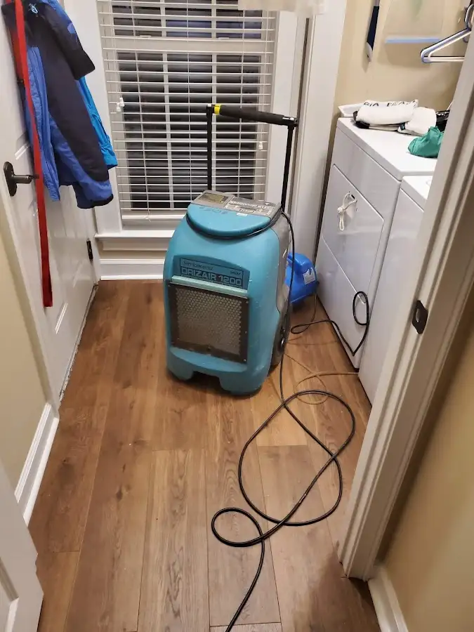 Commercial dehumidifier deployed for Flood Damage Cleanup in Windsor Locks